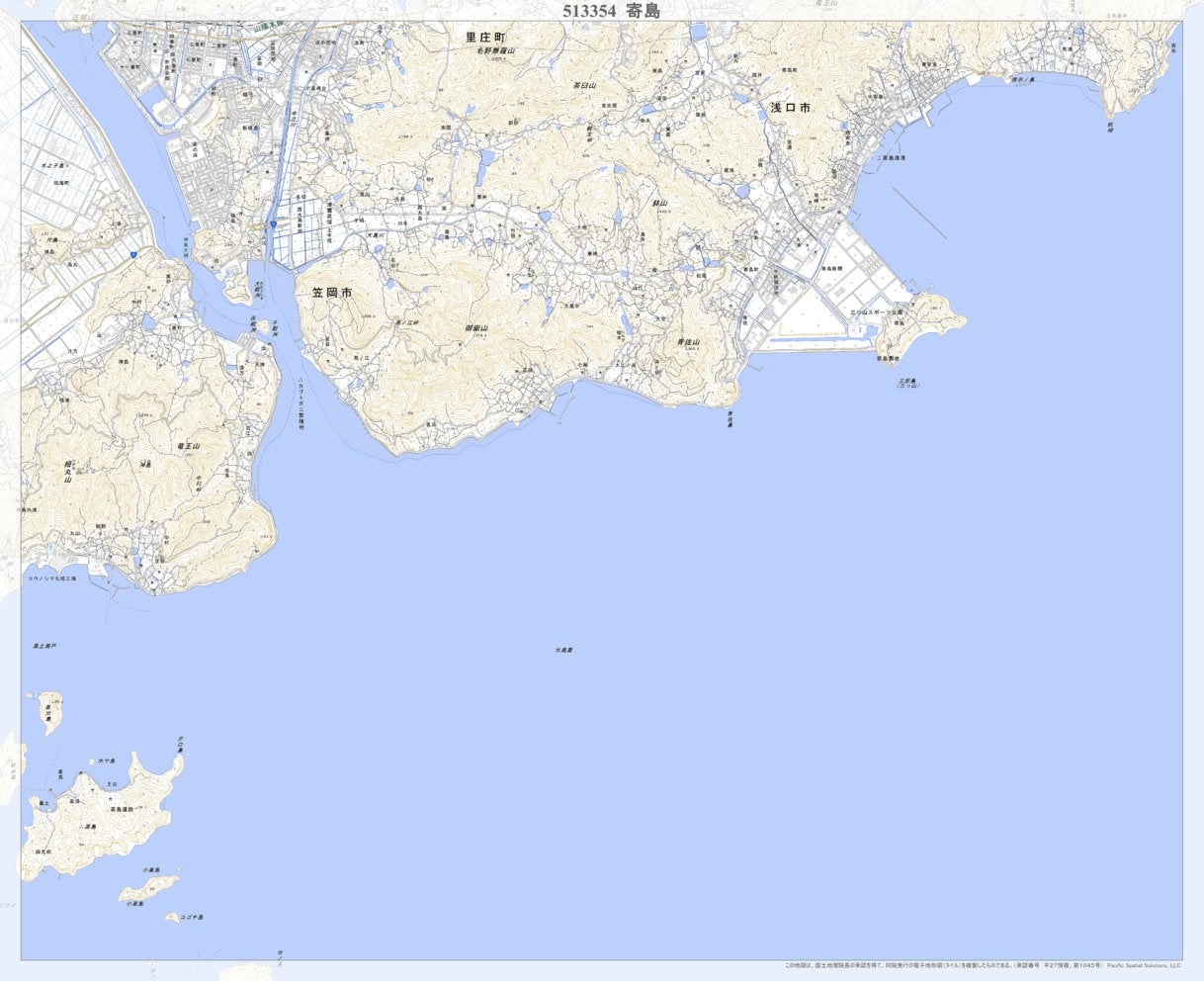 513354 寄島 （よりしま Yorishima）, 地形図 Map by Pacific Spatial