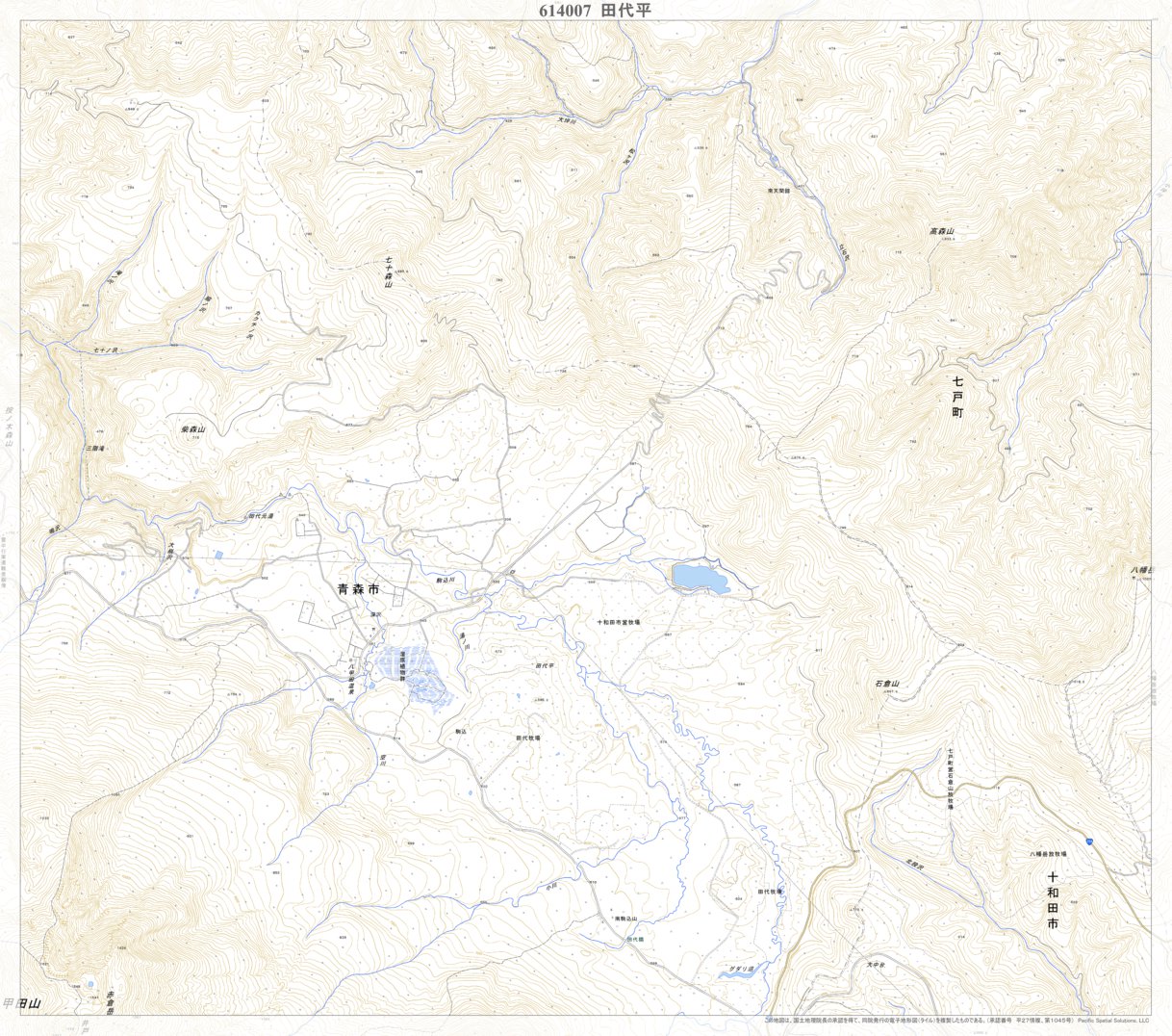 614007 田代平 （たしろたい Tashirotai）, 地形図 Map by Pacific