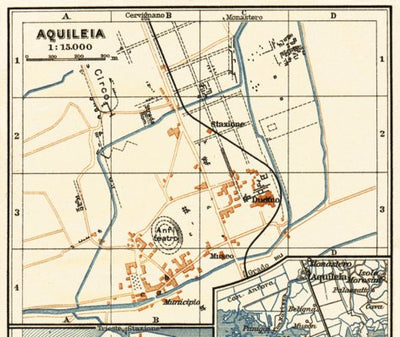 Aquileja town plan, 1911