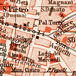 Bologna city map, 1903