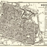 Brescia city map, 1898
