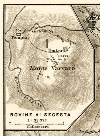 Monte Castellammare map, 1929