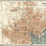 Catania city map, 1929