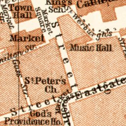 Chester city map, 1906