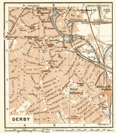 Derby city map, 1906