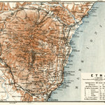 Etna Mount and its environs map, 1929