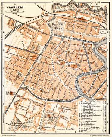 Haarlem city map, 1904