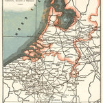 Railway map of the Netherlands (Legend in Russian), 1900