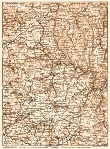 Luxembourg, general map, 1909