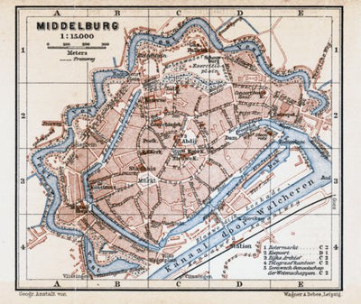 Middelburg city map, 1904