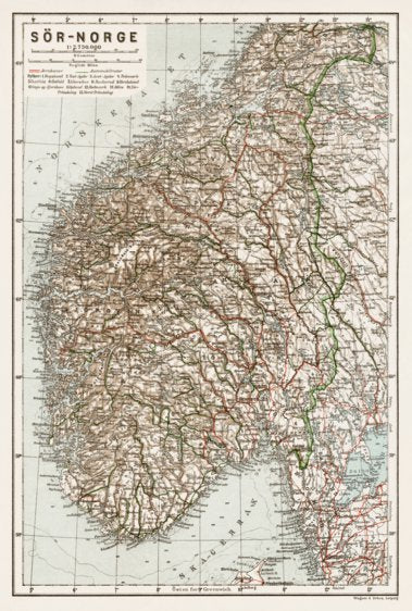 South Norway General Map, 1931
