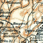 Christiania (Oslo) and environs map, 1910