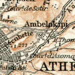 Athens (Αθήνα), map of the nearer environs, 1911