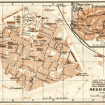 Reggio (Reggio Emilia) city map, 1908