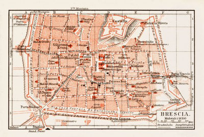 Brescia city map, 1903