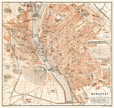 Budapest city map, 1906