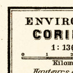 Corinth (Κόρινθος, Kórinthos) environs map, 1908