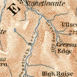 Map of the Lake District, 1906