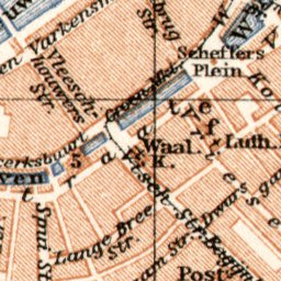 Dordrecht city map, 1909