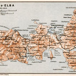 Elba Island map, 1909
