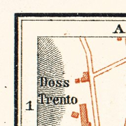 Trento city map, 1911