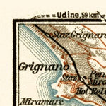 Triest (Trieste) environs map, 1929