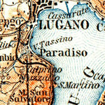 Lugano and environs map, 1898