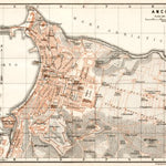 Ancona city map, 1909