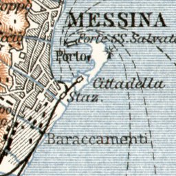 Messina environs map, 1912