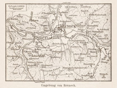 Map of the environs of Bruneck, 1903