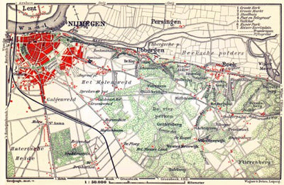 Nijmegen and environs map, 1904
