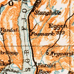 Bergen - Voss district map, 1931