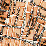 Bologna city map, 1898