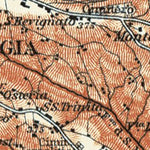 Perugia city map, Perugia environs map, 1898 (inset)