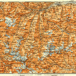 Graian Alps map, 1908
