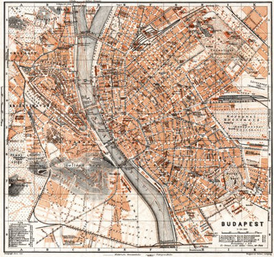 Budapest city map, 1911