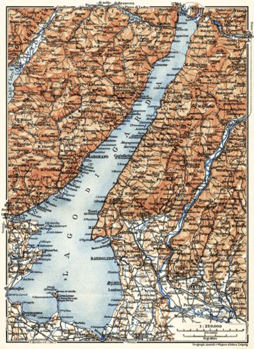 Garda lake district map, 1908