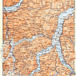Map of Como and Lugano Lakes environs, 1898