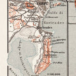 Corfu Isle map, 1908. With town plan of Corfu (Kerkyra) [Inset]