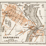 Sarpsborg city map, 1931