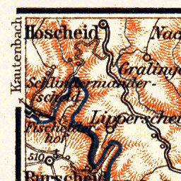 Echternach to Ettelbrück district map, 1904