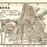 Cesena city map, 1909
