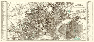 Edinburgh city map, central part, 1908