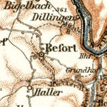 Diekirch, Echternach and their environs map, 1909