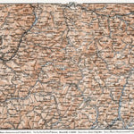 Dolomite Alps (Die Dolomiten) from Franzensfeste to Belluno district map, 1911