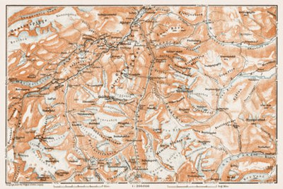 Galdhöpig (Galdhøpiggen) - Glittertind (Glittertinden), region map, 1931
