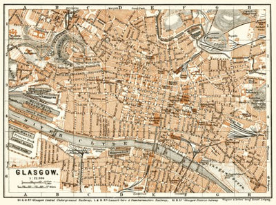 Glasgow city map, 1906