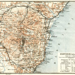 Mount Etna and environs map, 1912