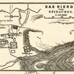 Epidaurus (Επίδαυρος), site map, 1908