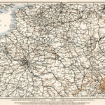 Map of the Northern France, 1909